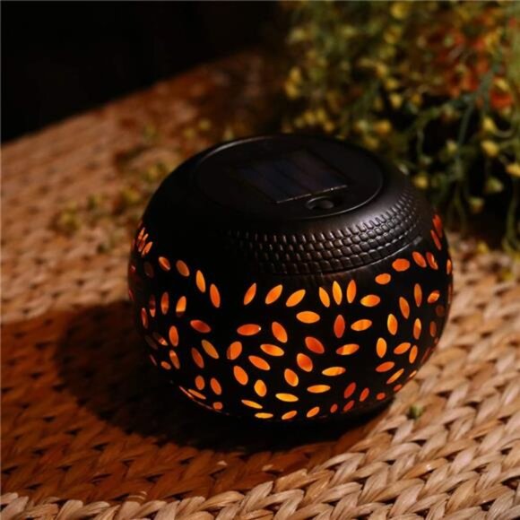 Solar Table Lantern Outdoor Waterproof-Dancing Flickering Flame Solar Powered - Picture 5 of 7